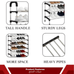 4 Tier Shoe Rack Storage Organizer