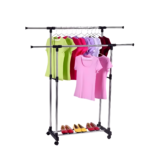 Dual-Rod Cloth Hanging Rack