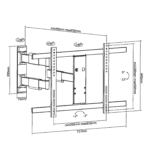Slim Full-Motion TV Wall Mount - Image 4