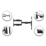 Slim Full-Motion TV Wall Mount