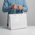 Premium White Paper Gift Bag (18x23x10 cm) | Set of 12