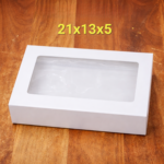 Premium White Window Gift Box (21x13x5 cm) _ Set of 12 (2)