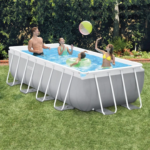 Heavy-Duty Rectangular Family Pool with Cartridge Filter Pump (2)