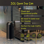 Open Lid Commercial Trash Bin