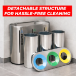 Professional 3-Compartment Waste Separation Bin