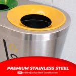 Professional 3-Compartment Waste Separation Bin