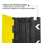 4 Channel Cable Protector Ramp | High-Visibility Safety