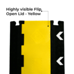 4 Channel Cable Protector Ramp | High-Visibility Safety