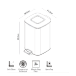 Gold Soft Close Trash Can 12L