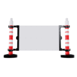 Evelux Modular Safety Barrier with Sign Panel